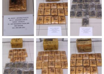 70 bungkusan dadah jenis ganja hasil serbuan terhadap dua individu