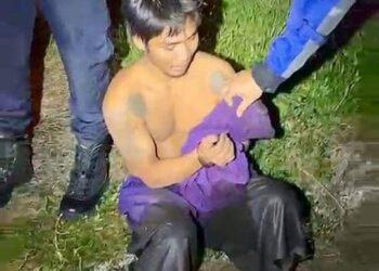 Suspek berjaya ditangkap di Jalan Terap, Sibu.