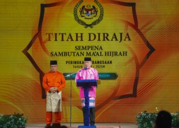 SULTAN Ibrahim bertitah pada Titah Diraja sempena Sambutan Maal Hijrah Peringkat Kebangsaan Tahun 1447H/2025M di sini hari ini. - UTUSAN/ISKANDAR ISHAK