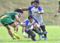 ANTARA aksi final Terbuka Lelaki di antara Iskandar Riders menentangSerdang Angels pada Kejohanan Ragbu Johor 7s tahun lalu. - IHSAN KRM