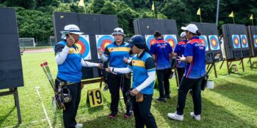 SKUAD berpasukan wanita mara ke final acara compound Piala Asia 2025 Pusingan 2 di Singapura.