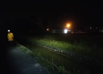 LOKASI parit  Intan Inara Mohd. Hariz Husaini ditemukan lemas di Kampung Bukit Kenak Tok Kundur, Besut, Terengganu.