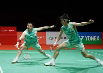Aaron Chia-Soh Wooi Yik tewas mengejut  pada peringkat awal Terbuka Indonesia. - UTUSAN/ISKANDAR ISHAK