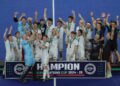 NEW Zealand dinobatkan sebagai juara Piala Negara-Negara buat kali kedua berturut-turut selepas membelasah Pakistan 6-2 dalam
aksi final kejohanan di Bukit Jalil, semalam. UTUSAN/SHIDDIEQIIN ZON