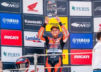 Qabil Irfan muncul selaku naib juara dalam perlumbaan 1 dan 2 bagi kategori ESBK Talent pada Kejuaraan Superbike Sepanyol 2025 di Litar Motorland Aragon, Sepanyol, semalam. - Ihsan SIC Racing