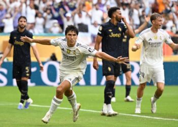 GONZALO Garcia muncul wira Real Madrid apabila meledak gol kemenangan ketika berdepan Juventus di pusingan 16 Piala Dunia Kelab.- AFP