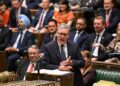 PERDANA Menteri Britain, Keir Starmer, berucap semasa sesi Soalan Perdana Menteri (PMQs) di Dewan Rakyat di tengah London, kelmarin. – AFP