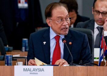 ANWAR Ibrahim ketika berucap di Sidang Kemuncak Ketua Negara BRICS di Rio, Brazil. - FACEBOOK ANWAR IBRAHIM
