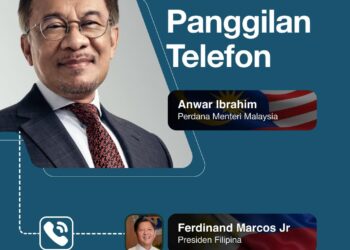 ANWAR Ibrahim mengadakan perbincangan bersama Presiden Filipina, Ferdinand Marcos Jr. menerusi panggilan telefon semalam.