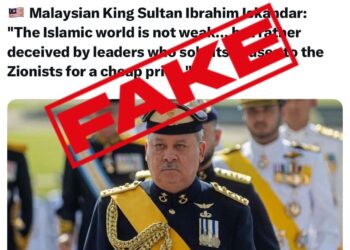 HANTARAN palsu melibatkan Sultan Ibrahim yang tular di media sosial.