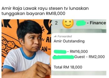 TANGKAP layar laporan berita Amir Raja Lawak mengenai rayuan kepada stesen TV supaya melunaskan tunggakan bayarannya.
