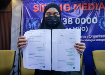 AIN menunjukkan perbualan dia dengan anak perempuannya yang menjadi mangsa penipuan di Poipet, sempadan Thailand-Kemboja.