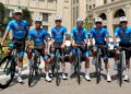 Barisan pelumba Terengganu Cycling Team (TSG) yang menyertai perlumbaan di China pada Jun lalu- IHSAN TSG