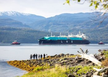 KARGO gas asli cecair (LNG) pertama Petronas dari kemudahan LNG Canada yang baru beroperasi di Kitimat, British Columbia (B.C.), Kanada.