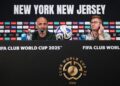 ENZO Maresca bercakap semasa sidang akhbar di Stadium MetLife, East Rutherford, New Jersey menjelang perlawanan separuh akhir bola sepak Piala Kelab Dunia FIFA 2025 menentang Fluminense, semalam. - AFP