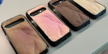 SARUNG telefon Skincase menyerupai kulit manusia, malah mempunyai pigmen khas yang bertukar warna apabila terdedah dengan sinaran UV. – AGENSI