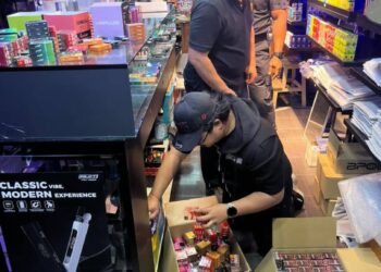 SEBAHAGIAN vape perisa tiruan yang dirampas KPDN Terengganu dalam serbuan yang dilakukan di sekitar Kuala Terengganu dan Kuala Nerus.