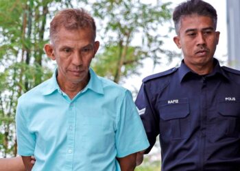 NOR Effandy Rosli hadir ke Mahkamah Sesyen Ampang semalam bagi menghadapi pertuduhan melakukan amang seksual fizikal terhadap seorang pelatih tahun lalu. – UTUSAN/SHIDDIEQIIN ZON