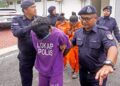 TIGA suspek bunuh penuntut sebuah universiti swasta di Cyberjaya, 24 Jun lalu, dibawa ke Mahkamah Majistret Sepang semalam bagi permohonan lanjutan reman terhadap mereka. – UTUSAN/FAISOL MUSTAFA
