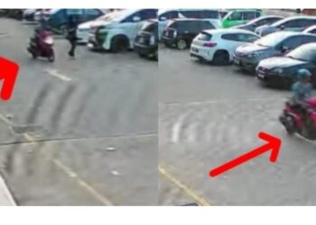TANGKAP layar kejadian ragut yang tular dilaman sosial Facebook.