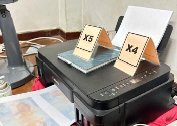 MESIN pencetak yang dipercayai digunakan untuk memproses pasport palsu.
