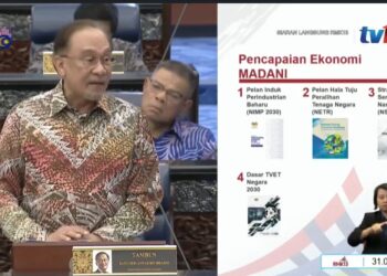 ANWAR Ibrahim membentangkan RMK13 di Parlimen.
