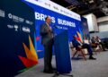ANWAR Ibrahim sewaktu berucap pada Forum Perniagaan BRICS sempena Sidang Kemuncak Pemimpin BRICS Ke-17 di Rio De Jeneiro, Brazil hari ini-GAMBAR/PEJABAT PERDANA MENTERI