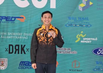 JOHNATHAN Wong merangkul pingat gangsa dalam acara 10 meter Air Pistol Lelaki di Kejohanan MASPED Shooting Cup IV 2025 di Hungary Kelmarin-IHSAN MSN