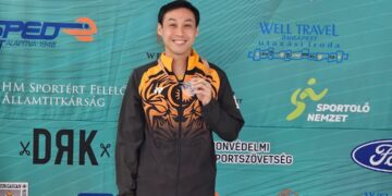 JOHNATHAN Wong merangkul pingat gangsa dalam acara 10 meter Air Pistol Lelaki di Kejohanan MASPED Shooting Cup IV 2025 di Hungary Kelmarin-IHSAN MSN