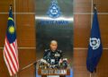MOHD. KHALID ISMAIL mengadakan sidang akhbar khas di Bukit Aman.-UTUSAN/ISKANDAR ISHAK