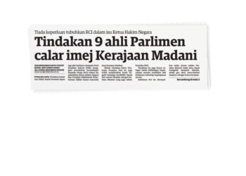 KERATAN Utusan Malaysia 
9 Julai.