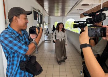 WINNIE Ong Beng Cheentiba di Mahkamah Majistret Bukit Mertajam, Pulau Pinang hari ini. - UTUSAN/SITI NUR MAS ERAH AMRAN