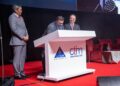 AMIR Hamzah Azizan (tengah) pada majlis perasmian National Tax Conference 2025 di Pusat Konvensyen Kuala Lumpur. - UTUSAN/SADDAM YUSOFF