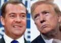  DMITRY Medvedev (kiri) dan Donald Trump
