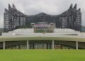 ISTANA Presiden yang dalam pembinaan dirakam pada 10 Ogos 2024, di Ibu Kota Nusantara (IKN) di Penajam Paser Utara, Kalimantan Timur. – AFP