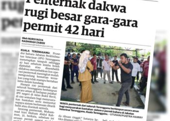 KERATAN laporan Utusan Malaysia.