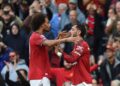 KAPTEN Manchester United, Bruno Fernandes meraikan jaringan kemenangan buat United selepas menyempurnakan sepakan penalti pada masa kecederaan separuh masa kedua sekaligus membenam Burnley 3-2 dalam saingan Liga Perdana Inggeris(EPL) sebentar tadi-AFP