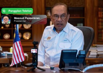 ANWAR Ibrahim menerima panggilan telefon Presiden Iran.-FACEBOOK ANWAR IBRAHIM