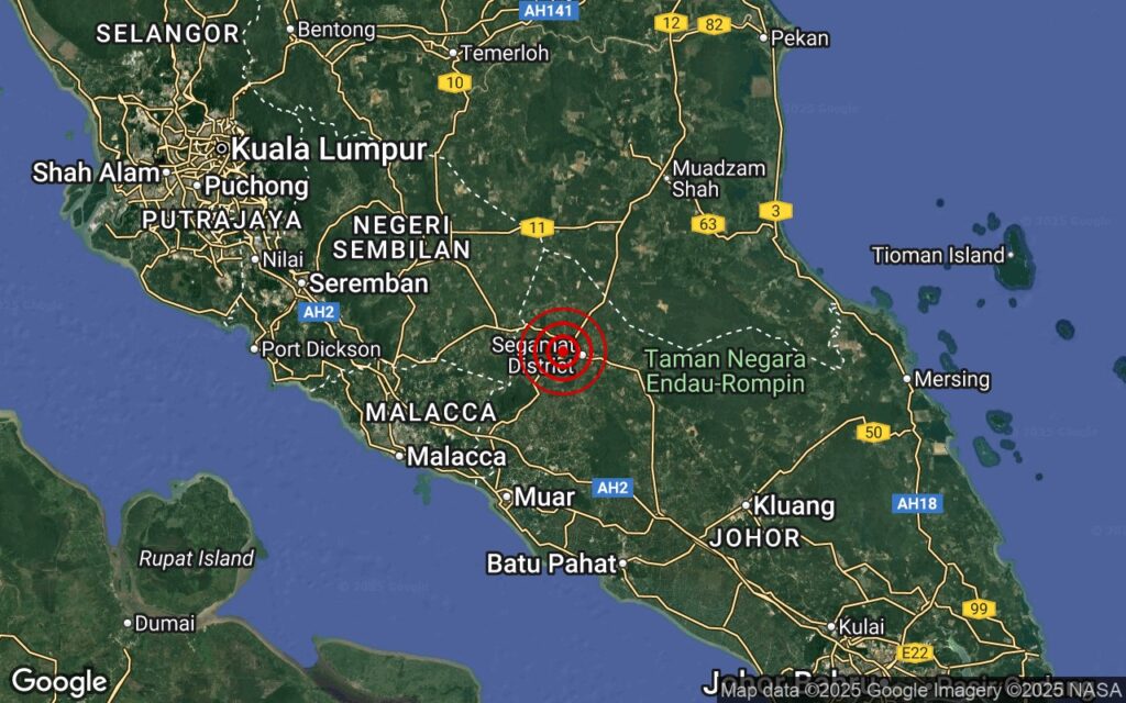 Gempa bumi Segamat: Pihak berkuasa pantau keselamatan orang ramai