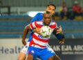 Penyerang KL City, Kpah Sherman mengawal bola ketika menentang Penang FC, semalam.