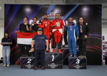PASUKAN dari Perlis muncul juara dalam kelas M4 pada pusingan kedua Kejohanan Rali Malaysia MAM yang diadakan bersama Malaysia  Festival of Speed (MFOS) 2025 di Sepang, Selangor baru-baru ini.-UTUSAN