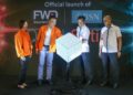 KETUA Pegawai Eksekutif Bank Simpanan Nasional (BSN), Jay Khairil Jeremy Abdullah (dua kanan) bersama Mak See Sen (dua kiri) ketika gimik pada Majlis Pelancaran Qaseh Setia di pusat beli belah MyTOWN Kuala Lumpur di sini, semalam. - UTUSAN/SYAKIR RADIN
