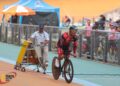Fadhil Zonis ketika bersaing pada Piala Trek Asia di Suphanburi, Thailand hari ini. - IHSAN THAILAND CYCLING