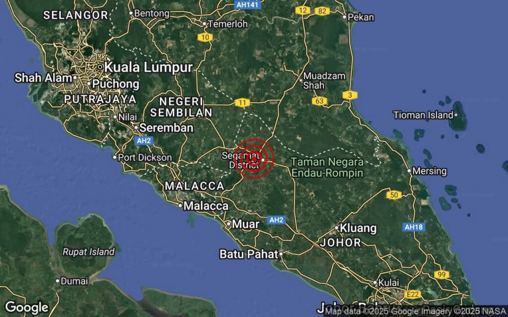 MET Malaysia sahkan gempa di Segamat hari ini, rakyat tidak perlu bimbang 1 JHR MET GEMPA