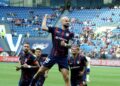 Penyerang JDT Joao Figueredo meraikan gol jaringannya pada aksi Kumpulan B Kejuaraan Kelab ASEAN Piala Shopee menentang Lion City Sailors FC di Stadium Sultan Ibrahim, Iskandar Puteri, hari ini. - UTUSAN/RAJA JAAFAR ALI