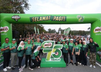 TUNKU Temenggong Kedah, Tunku Puteri Intan Shafinaz Sultan Abdul Halim Muadzam Shah (enam kanan) memeriahkan acara sambutan Hari Milo 2025 di Taman Tasik Darul Aman, Jitra, Kedah.