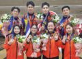 SKUAD lelaki dan wanita negara muncul juara acara berpasukan Kejohanan Boling Remaja Asia ke-24 yang berlangsung di Doha, Qatar.-IHSAN MSN