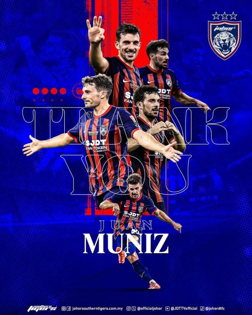 Muniz tinggalkan JDT