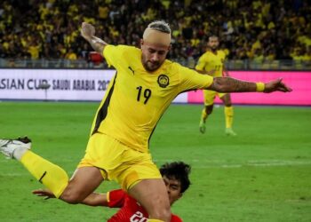 Rodrigo Holgado masih belum menjaringkan gol bersama kelabnya, America de Cali dalam Liga Columbia. - UTUSAN/MUHAMAD IQBAL ROSLI