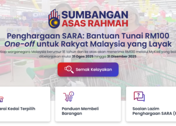 BANTUAN Penghargaan SARA sebanyak RM100 akan disalurkan ke dalam MyKad penerima mulai 31 Ogos 2025.